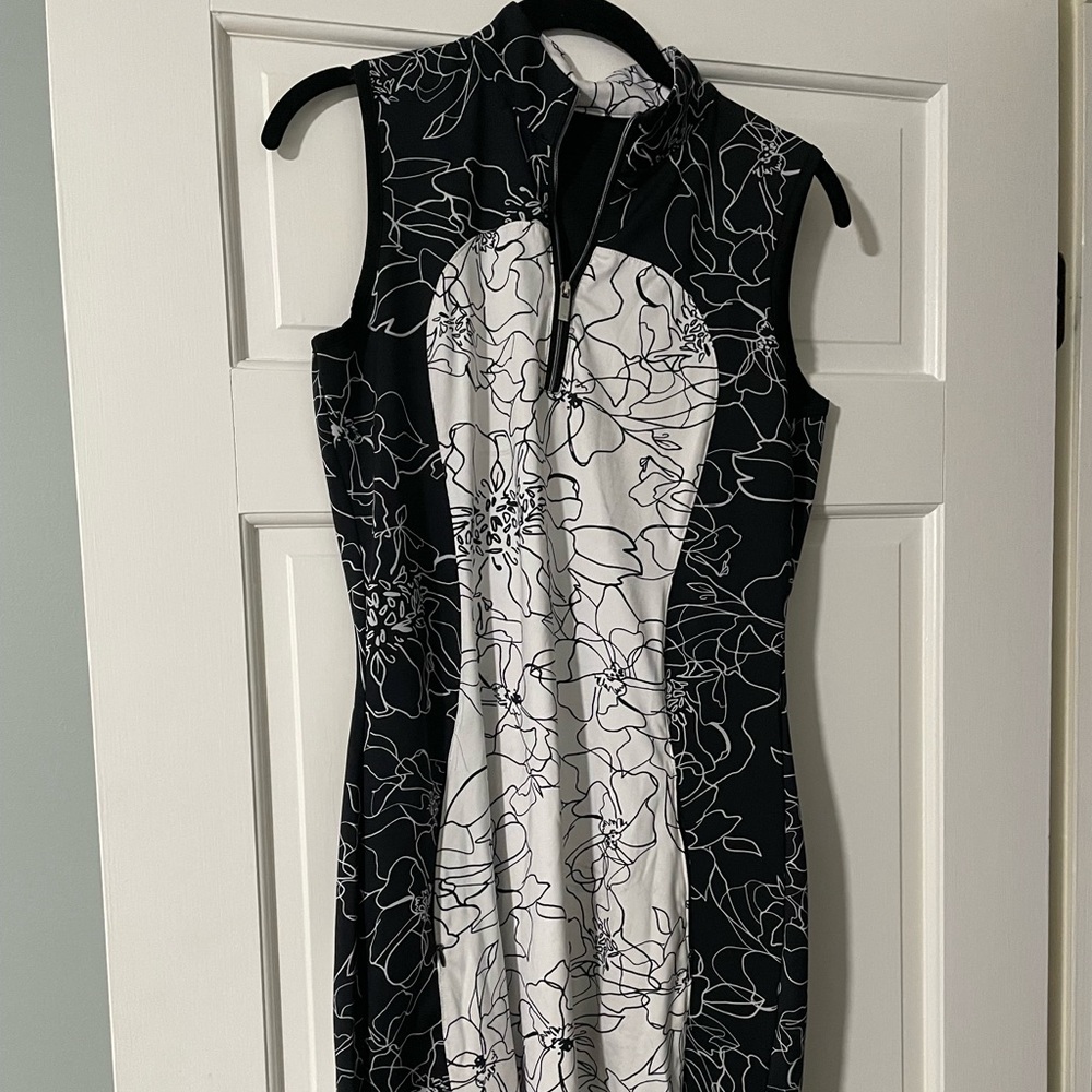 Size small black and white golf dress